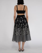 Load image into Gallery viewer, Floral Embroidered Midi Skirt