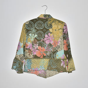 Vintage Floral Silk Top
