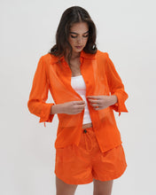 Load image into Gallery viewer, Sheer Tangerine Alice &amp; Olivia Shirt
