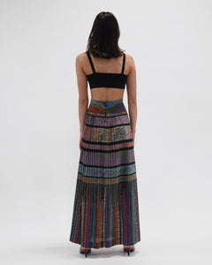Vintage Multicolor Maxi Skirt