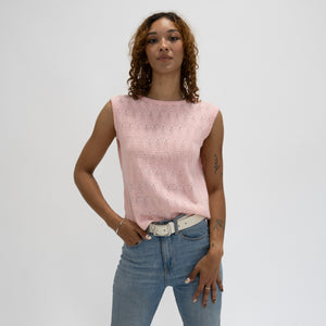 Vintage Pink Knit Top