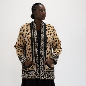 Vintage Leopard Print Cardigan