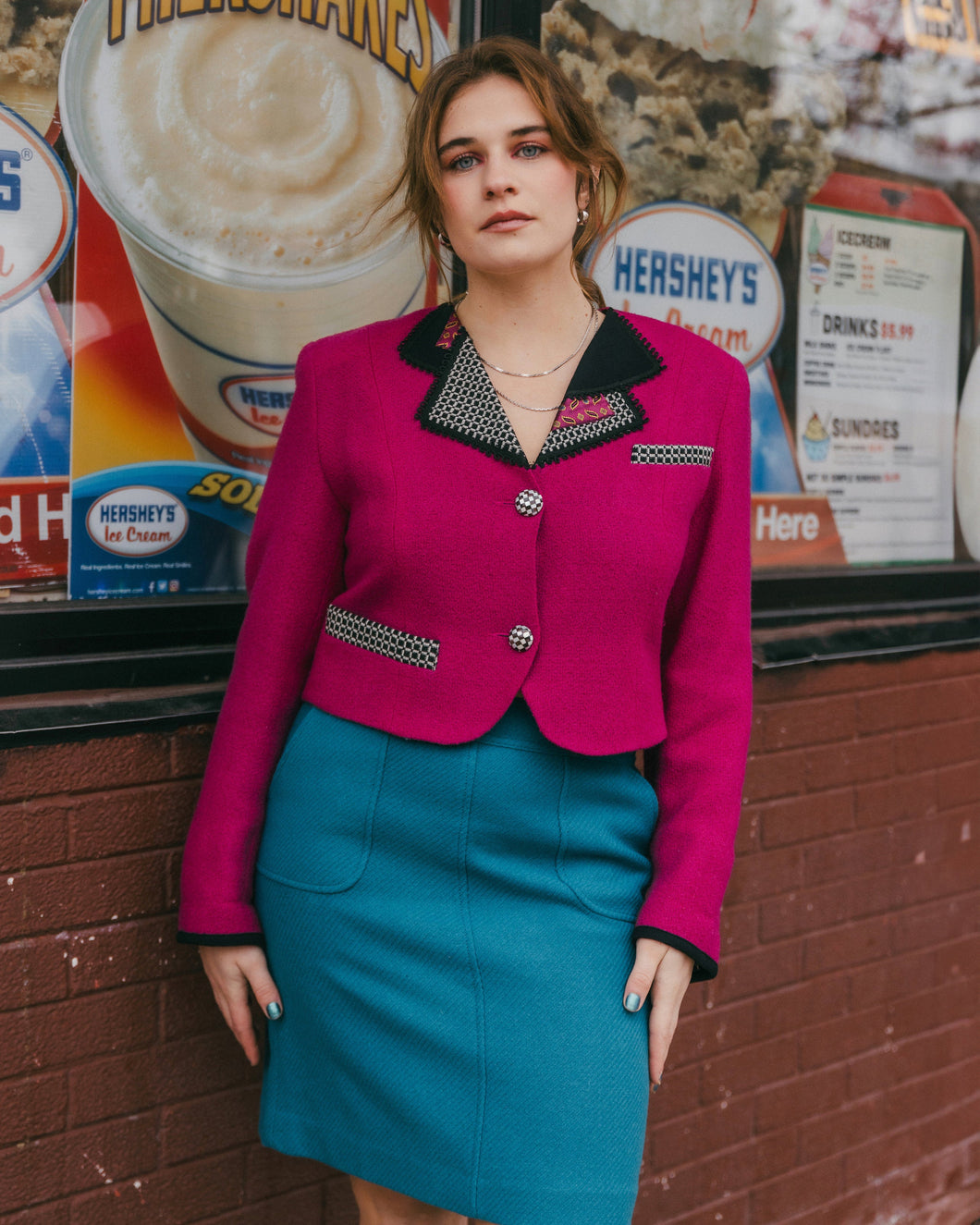 Vintage Cropped Wool Blazer