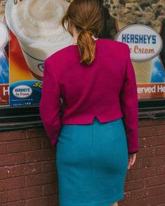 Vintage Cropped Wool Blazer